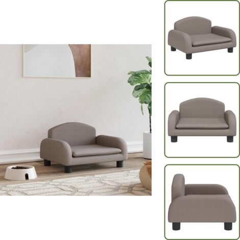 The Living Store Cama para perros de tela gris taupe 50x40x30 cm - Cama para perros