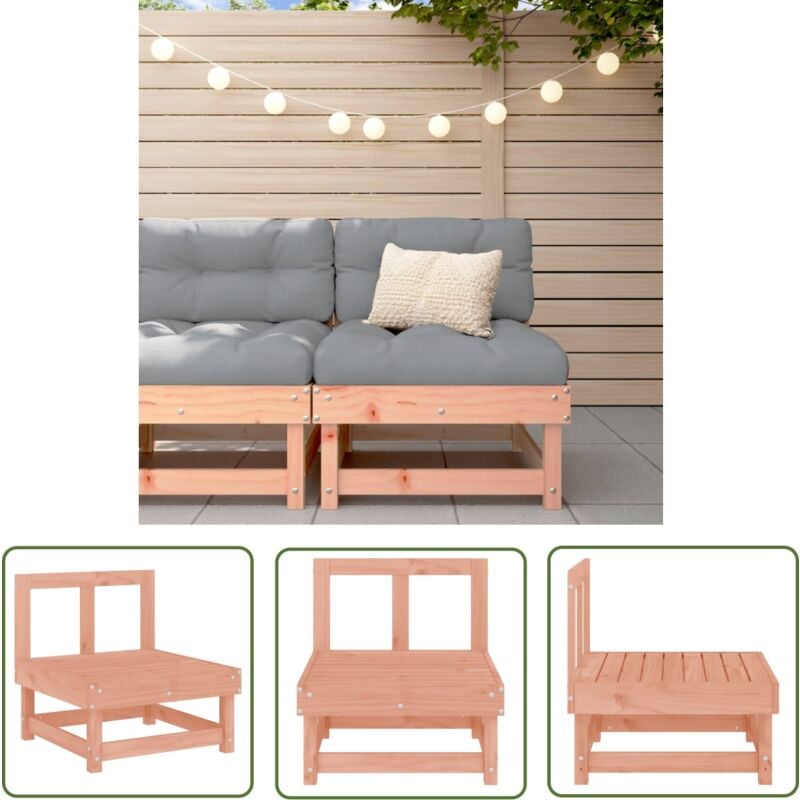 The Living Store - Canapé central de jardin bois massif douglas - Canapé Jardin - Mobilier Jardin - Canapé Extérieur - Meubles De Jardin - Chaise