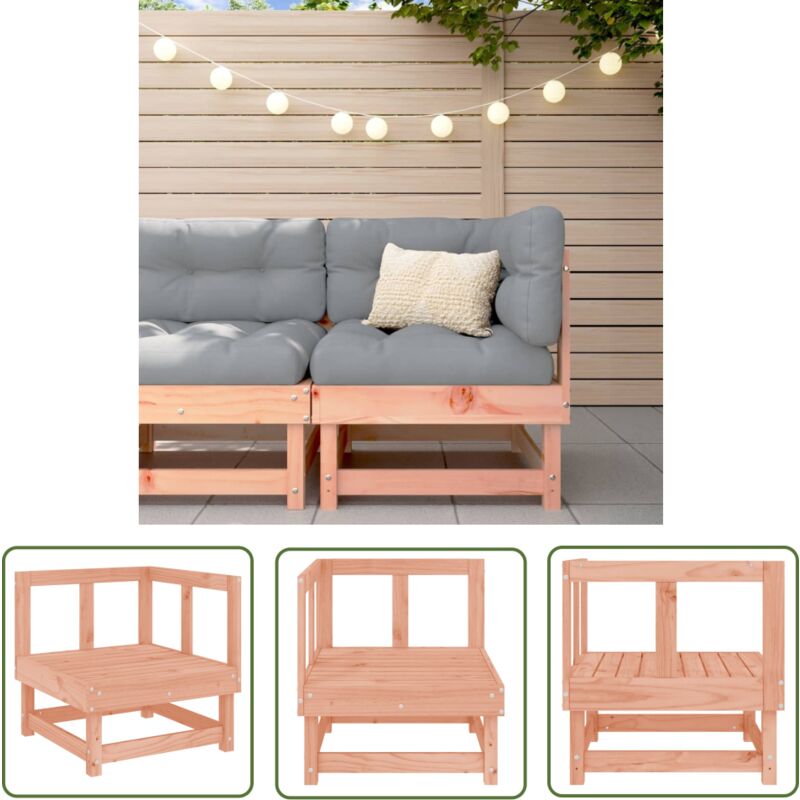 The Living Store - Canapé d'angle de jardin bois massif douglas - Canapé D'angle - Mobilier De Jardin - Meubles De Jardin - Canapé Extérieur - Bois