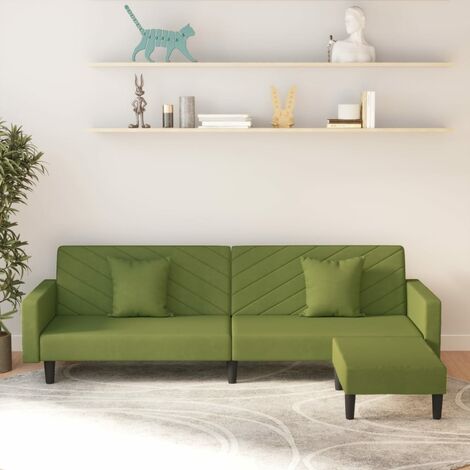 Canapé banquette 2 places en velours vert foncé OSBY 