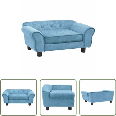 The Living Store Canapé pour chien Turquoise 72x45x30 cm Peluche - Canapé Pour Chien - Lit Pour Chien - Couchage Pour Chien - Panier Pour Chien - Accessoires Pour Chien