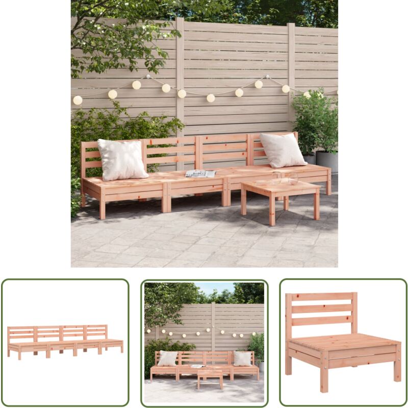 Canapés de jardin sans accoudoirs 4 pcs bois massif douglas - Canape De Jardin - Mobilier De Jardin - Canapé Extérieur - Ensemble Salon De Jardin