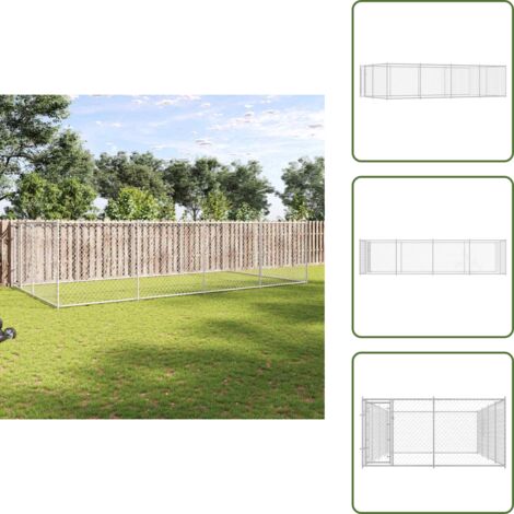 The Living Store Canile da Esterno 7,6x3,8x1,9 m - Canile per cani