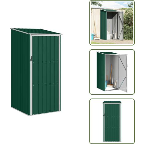 The Living Store Capanno da Giardino Verde 87x98x159 cm in Acciaio Zincato - Capanno da giardino
