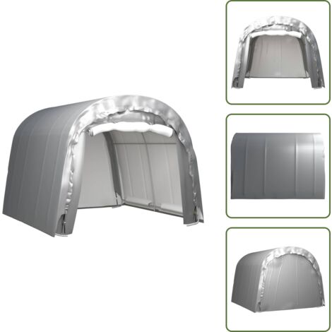 The Living Store Carpa de almacenamiento acero gris 300x300 cm - Carpa exterior