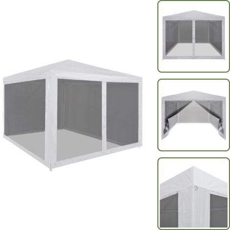 The Living Store Carpa de celebraciones con 4 paredes de malla 3x3 m - Carpa de celebraciones