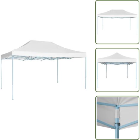 The Living Store Carpa para celebraciones plegable blanco 3x4,5 m - Carpa para eventos