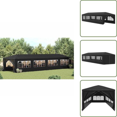 The Living Store Carpa para fiestas gris antracita 3x12 m - Carpa de jardín