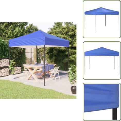 The Living Store Carpa para fiestas plegable azul 3x3 m - Carpa para eventos