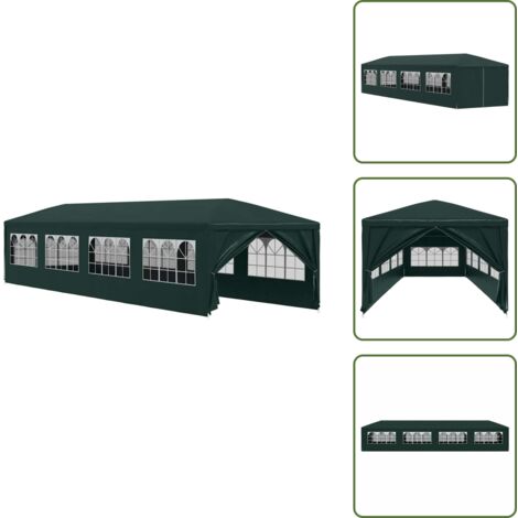 The Living Store Carpa para fiestas verde 3x12 m - Carpa verde