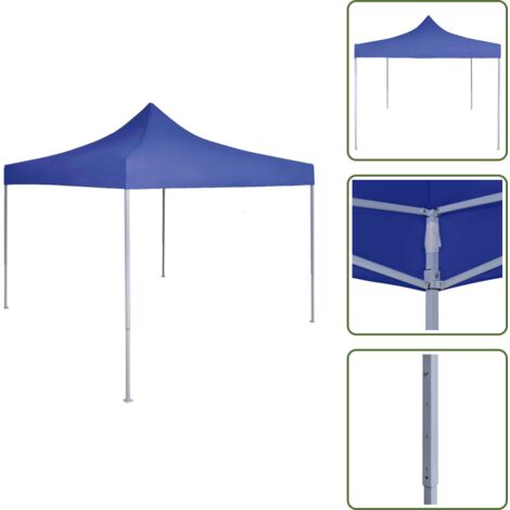 The Living Store Carpa plegable profesional acero azul 2x2 m - Carpa para eventos