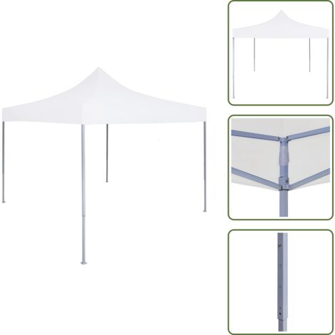 The Living Store Carpa plegable profesional acero blanco 2x2 m - Carpa para eventos