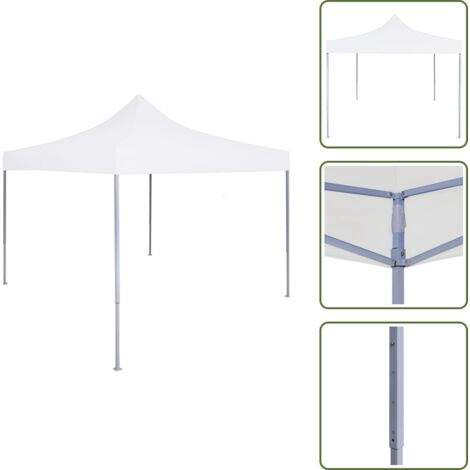 The Living Store Carpa plegable profesional acero blanco 3x3 m - Carpa para eventos