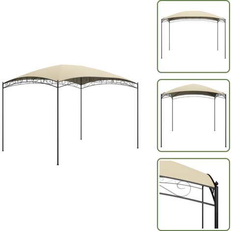 The Living Store Cenador crema 3x4x2,65 m 180 g/m² - Cenador