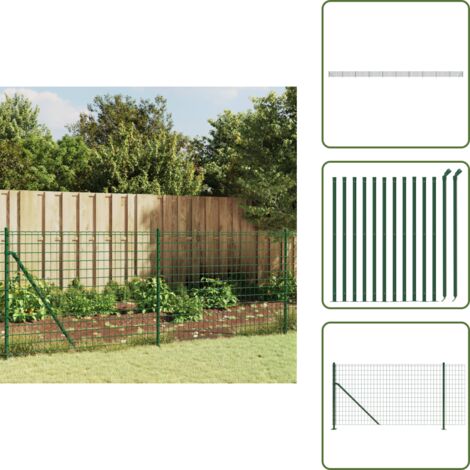 The Living Store Cerca de alambre con brida verde 0,8x25 m - Cerca verde