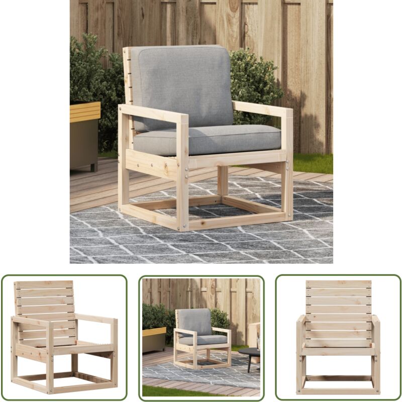 The Living Store - Chaise de jardin 57,5x63x76 cm bois de pin massif - Chaises De Jardin - Chaises Extérieures - Mobilier De Jardin - Meubles De