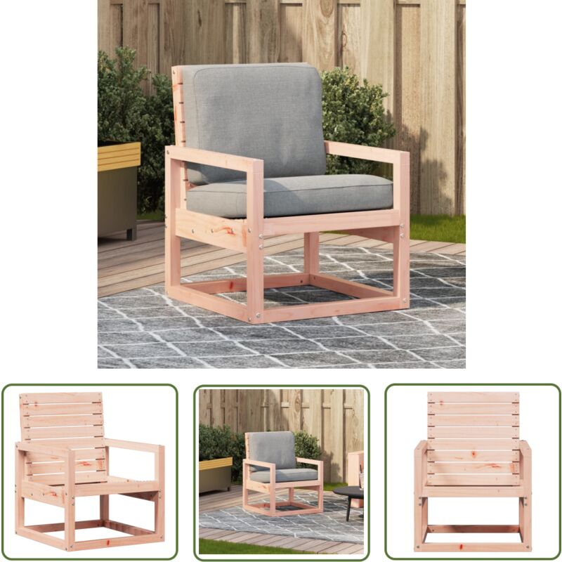 The Living Store - Chaise de jardin 57,5x63x76 cm bois massif de douglas - Chaise De Jardin - Mobilier De Jardin - Chaise Extérieure - Fauteuil De