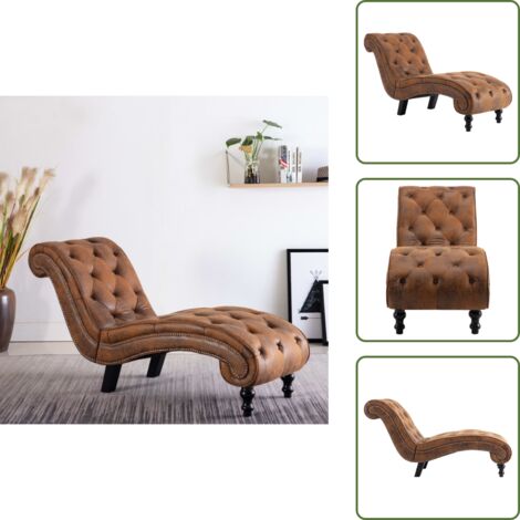 The Living Store Cislonga Marrone in Similpelle Scamosciata - Poltrona