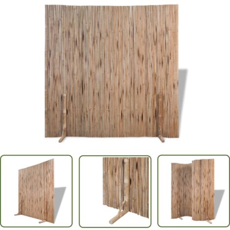 The Living Store Clôture Bambou 180x170 cm - Clôture En Bambou - Séparation Pièce - Décoration Murale - Panneau De Cloison - Clôture Pliable