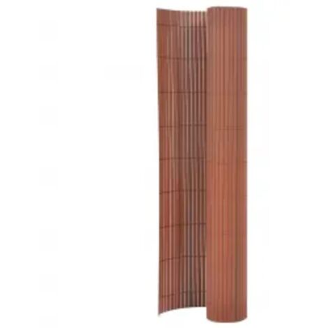The Living Store -  Clôture de jardin double face 110x400 cm Marron