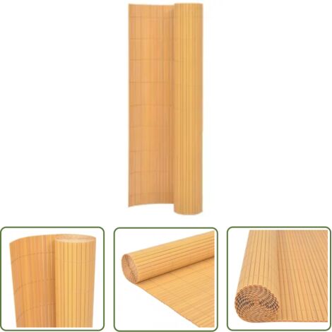 The Living Store Clôture de jardin double face 110x500 cm Jaune - Clôture De Jardin - Clôture PVC - Clôture Jaune - Clôture Résistante Aux Intempéries - Clôture Pliable