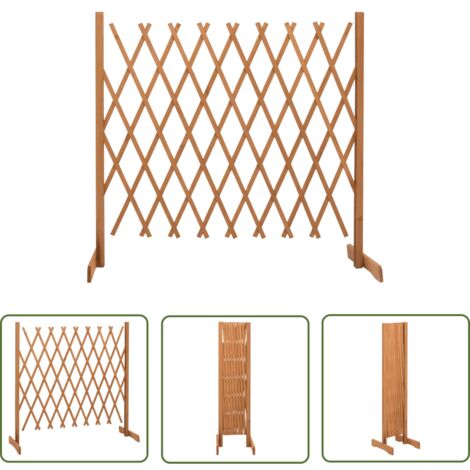 The Living Store Clôture en treillis de jardin Orange 180x100 cm Bois de sapin - Clôture En Bois - Clôture Jardin - Clôture Treillis - Clôture Extensible - Clôture Orange