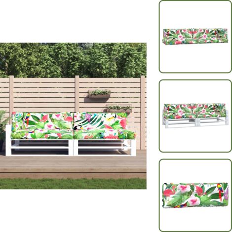 The Living Store Cojines para palés 5 piezas tela multicolor - Cojines para patio