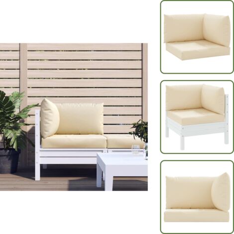 The Living Store Cojines para palets 3 unidades tela Oxford beige - Cojines para jardín