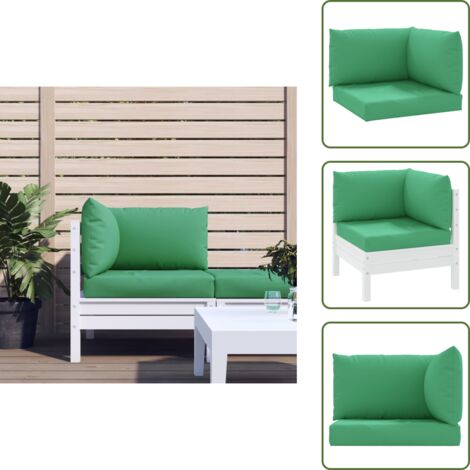 The Living Store Cojines para palets 3 unidades tela Oxford verde - Cojines para jardín