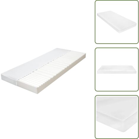 The Living Store Colchón 7 zonas espuma de PU 10 cm H2 H3 80x200 cm - Espuma PU