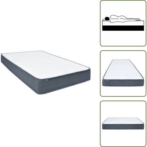 The Living Store Colchón box spring tela 190x140x20 cm suavidad media - Colchón de espuma