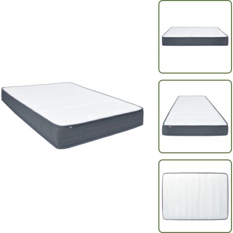 The Living Store Colchón de cama box spring firmeza media 200x160x20 cm - Colchón firmeza media