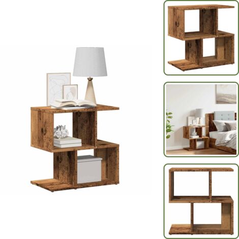 The Living Store Comodino Legno Vecchio 50x30x51,5 cm Legno Multistrato - Comodino antico