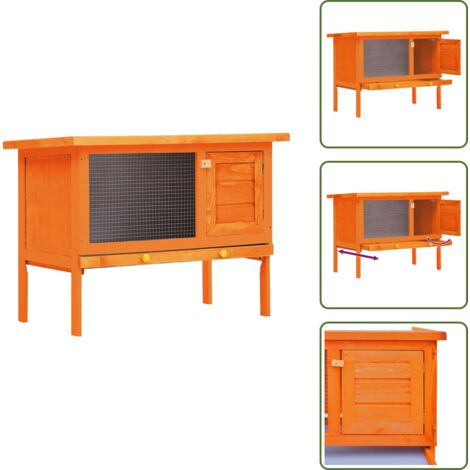 The Living Store Conigliera all'Aperto Casetta Piccoli Animali 1 Livello Legno - Conigliera all'aperto