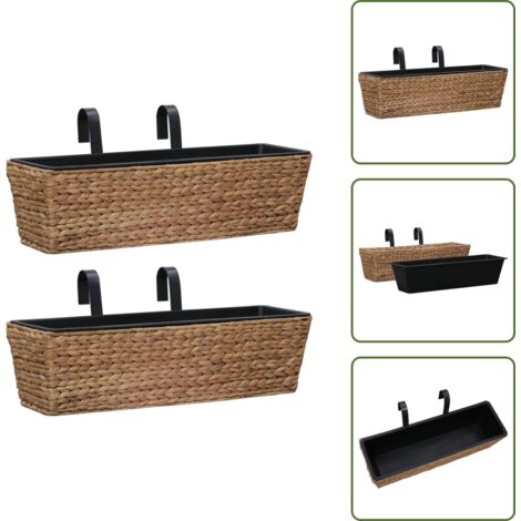 The Living Store Conjunto de jardineras 2 unidades jacinto de agua - Macetas extraíbles
