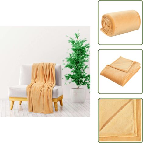 The Living Store Coperta Nebbia del Deserto 130x170 cm in Poliestere - Coperta per letto