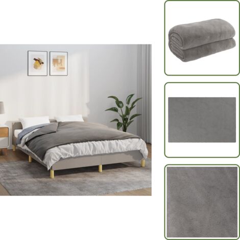 The Living Store Coperta Ponderata con Copertura Grigia 122x183 cm 5 kg Tessuto - Coperta per dormire