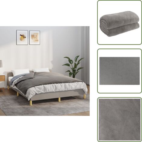 The Living Store Coperta Ponderata con Copertura Grigia 135x200 cm 6 kg Tessuto - Coperta per dormire