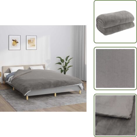 The Living Store Coperta Ponderata con Copertura Grigia 200x200 cm 13 kg Tessuto - Sonno