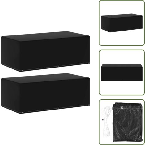 The Living Store Copertura Giardino 2pz con 6 Occhielli per Barbecue 170x90x60cm - Copertura per mobili da giardino