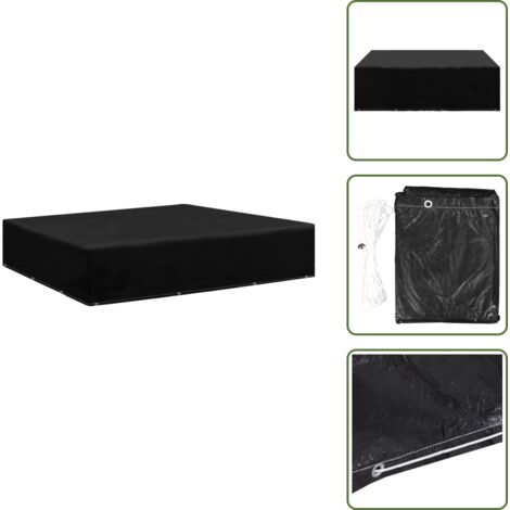 The Living Store Copertura per Mobili da Giardino con 12 Occhielli 250x250x70 cm - Protezione da pioggia