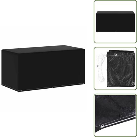 The Living Store Copertura per Mobili da Giardino con 6 Occhielli 160x80x75 cm - Protezione per mobili da giardino