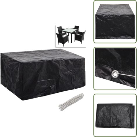 The Living Store Copertura per Mobili da Giardino con 8 Occhielli 180x140x90 cm - Protezione per rattan