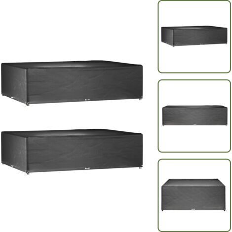 The Living Store Copri Mobili Giardino 2pz 16 Occhielli 300x200x75cm Rettangolo - Protezione per mobili da esterno