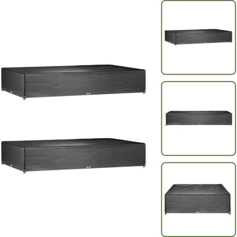The Living Store Copri Mobili Giardino 2pz 16 Occhielli 325x205x60cm Rettangolo - Protezione per mobili da esterno