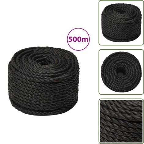 The Living Store Corda da Lavoro Nera 10 mm 500 m in Polipropilene - Corda da lavoro