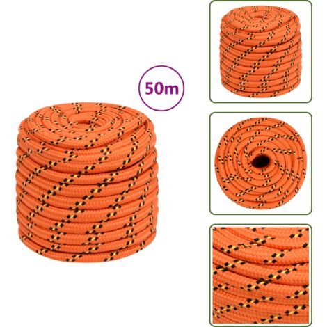 The Living Store Corda per barca Arancione 16 mm 50 m in Polipropilene - Corda in polipropilene