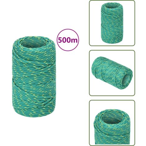 The Living Store Corda per barca Verde 2 mm 500 m in Polipropilene - Corda in polipropilene