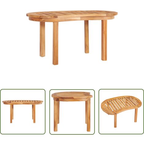 The Living Store Couchtisch 90x50x45 cm Massivholz Teak - Teakholzmöbel - Gartenmöbel - Esszimmertisch - Couchtisch - Outdoortisch