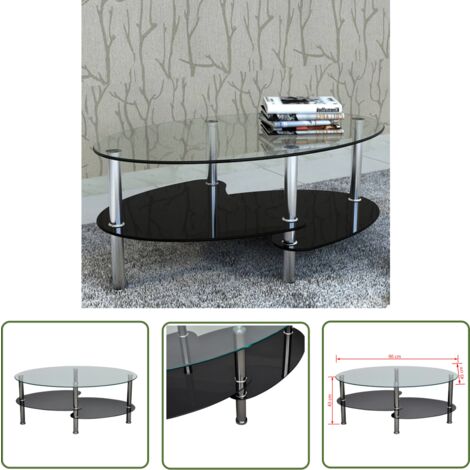 The Living Store Couchtisch mit Exklusivem Design Schwarz - Couchtisch - Esszimmertisch - Sideboard - Wohnzimmereinrichtung - Designer Möbel
